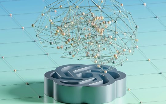 Image of a digital brain over the ChatGPT logo as Sam Altman reflects on OpenAI and its AI achievements so far and journey towards achieving superintelligence and AGI.