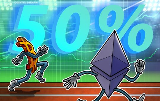 Ethereum's 50% rally setup vs. Bitcoin sparks altseason hopes
