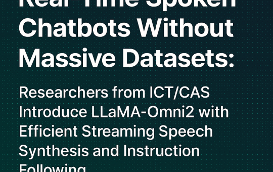 LLMs Can Now Talk in Real-Time with Minimal Latency: Chinese Researchers Release LLaMA-Omni2, a Scalable Modular Speech Language Model