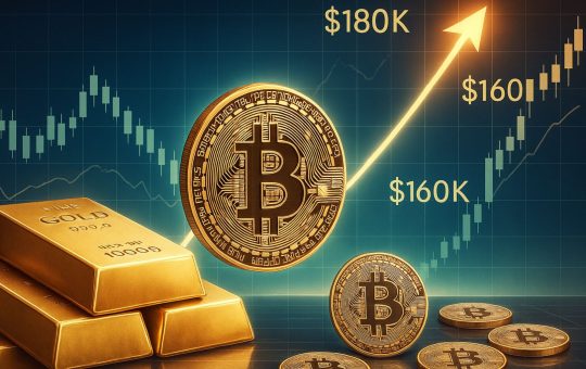 Bitcoin Mirrors Gold’s Path – Analyst Sets Cycle Top Targets At $160K-$180K