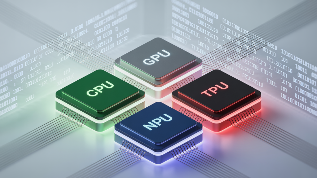 The Ultimate Guide to CPUs, GPUs, NPUs, and TPUs for AI/ML: Performance, Use Cases, and Key Differences