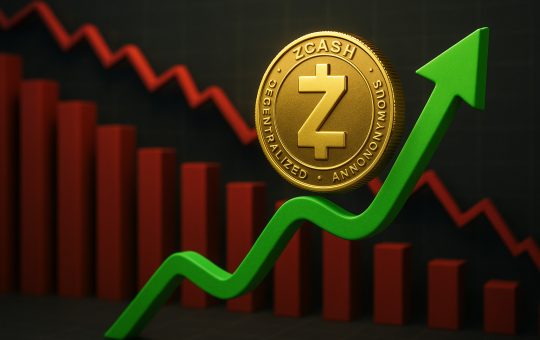 Zcash rośnie, gdy reszta pozostaje wczerwieni