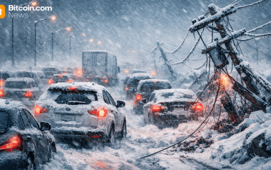 Report: Arctic Storm Front Disrupts US Bitcoin Mining, Block Times Stretch Past 12 Minutes