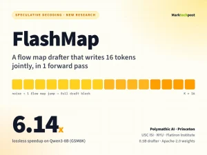 Polymathic AI and Princeton Researchers Release FlashMap, a Flow Map Drafter for 6.14x Faster LLM Decoding